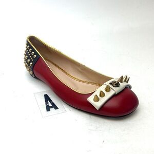 GUCCI Lexi Studded Square Toe Flat sz 4.5 adults or big girls